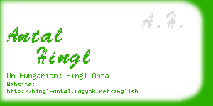 antal hingl business card